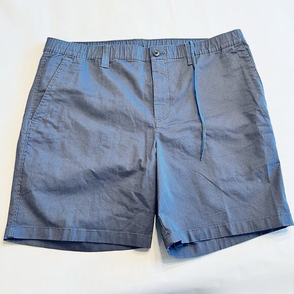 Roundtree & Yorke Shorts Men 40” Straight Stretch Striped Navy Blue - Picture 1 of 3